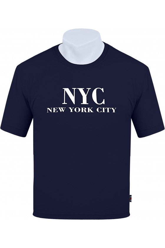 Koszulka NEW YORK CITY M-8XL bawełna granat