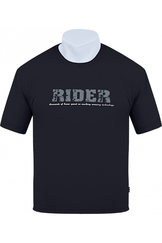 Koszulka S-8XL bawełna F RIDER czarna